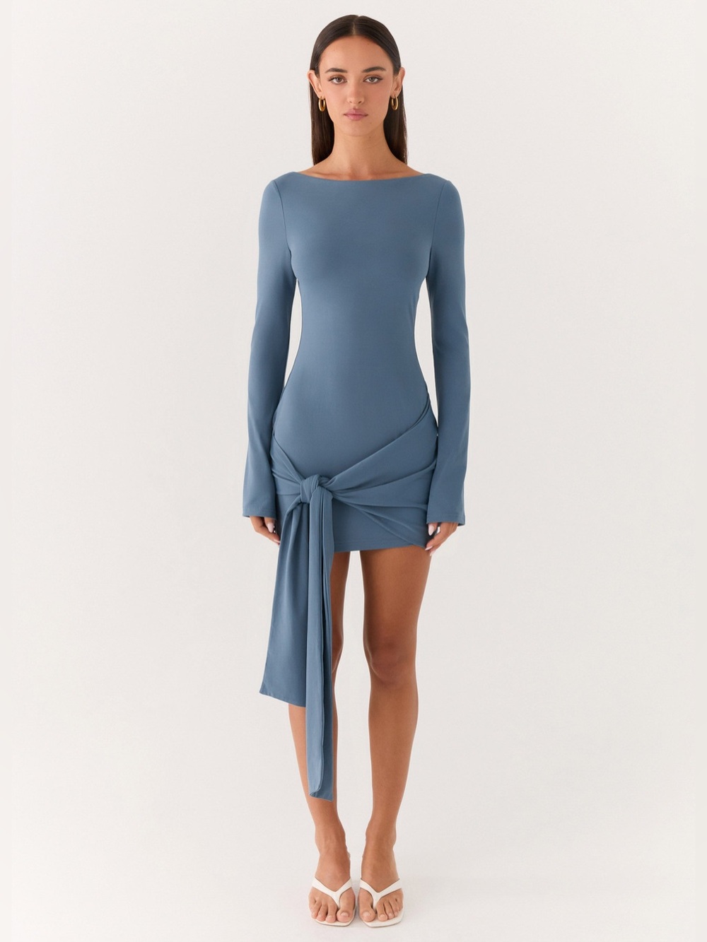 Beautiful long sleeve bodycon mini dress European summer new with tag - Picture 1 of 6